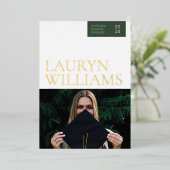 Aankondiging Gold Modern Professional Afstuderen (Staand Voorkant)