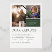 Aankondiging Gold Modern Professional Afstuderen (Achterkant)