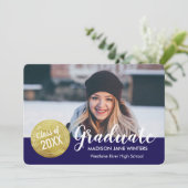 Aankondiging Gold Seal Afstuderen - Aangepaste kle (Staand voorkant)