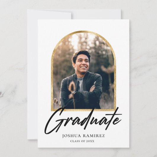 Aankondiging Golden Arch Photo Lijst Afstuderen (Voorkant)