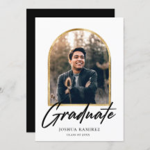 Aankondiging Golden Arch Photo Lijst Afstuderen