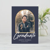 Aankondiging Golden Arch Photo Lijst Afstuderen (Staand voorkant)