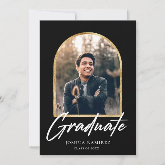 Aankondiging Golden Arch Photo Lijst Afstuderen (Voorkant)