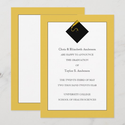 Aankondiging goudAfstuderen (Voorkant / Achterkant)