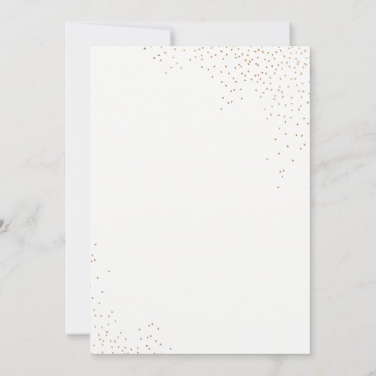 Aankondiging gouden Confetti Afstuderen (Achterkant)