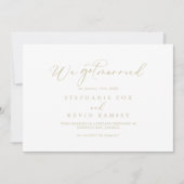 Aankondiging gouden Idyllische kalligrafie (Voorkant)