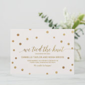 Aankondiging gouden poodots Elopement (Staand voorkant)