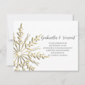 Aankondiging gouden sneeuwvlokken WinterVerloving (Voorkant)