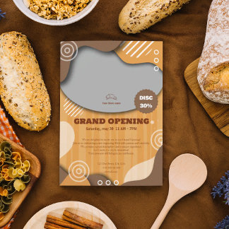 Aankondiging Grand Opening Aangepaste Bakkerij