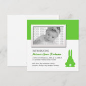 Aankondiging Green Bunny Birth (Voorkant / Achterkant)