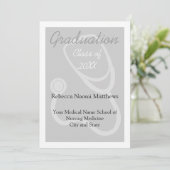 Aankondiging grijs/wit modern Afstuderen (Staand voorkant)