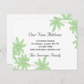 Aankondiging groen dagboek nieuw adres (Voorkant / Achterkant)