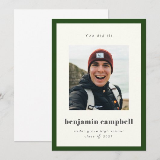 Aankondiging groen grensgebied Afstuderen (Voorkant / Achterkant)