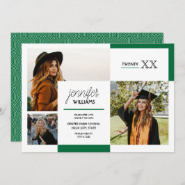 Aankondiging groene 3 foto-Afstuderen