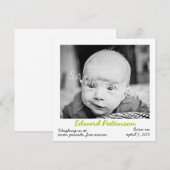 Aankondiging groene geboorte (Voorkant / Achterkant)