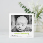 Aankondiging groene geboorte (Staand voorkant)