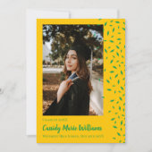 Aankondiging groene goudConfetti Afstuderen (Voorkant)