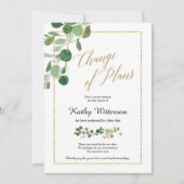 Aankondiging groene verandering van plannen (Voorkant)