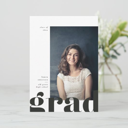 Aankondiging groot Afstuderen type (Staand voorkant)