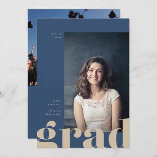 Aankondiging groot Afstuderen type (Voorkant / Achterkant)