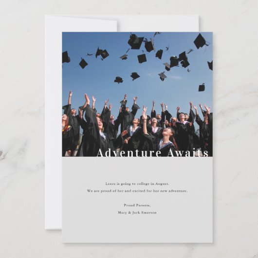 Aankondiging groot Afstuderen type (Achterkant)