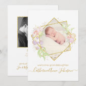 Aankondiging grootouder Baby Girl (Voorkant / Achterkant)