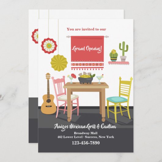 Aankondiging grote opening Mexicaanse instellingen (Voorkant / Achterkant)