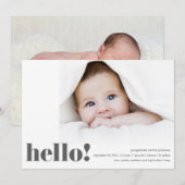 Aankondiging Hallo foto's Modern Bold (Voorkant / Achterkant)