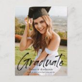 Aankondiging handgeschreven Afstuderen foto script (Voorkant)