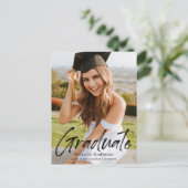 Aankondiging handgeschreven Afstuderen foto script (Staand voorkant)