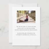 Aankondiging handgeschreven Afstuderen foto script (Achterkant)