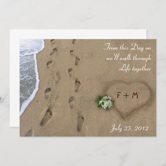 Aankondiging hart en sporen / Datum opslaan (Voorkant / Achterkant)