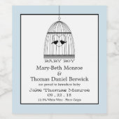 Aankondiging  hartinfanter wijn etiket (Enkel label)