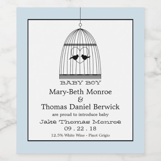 Aankondiging  hartinfanter wijn etiket