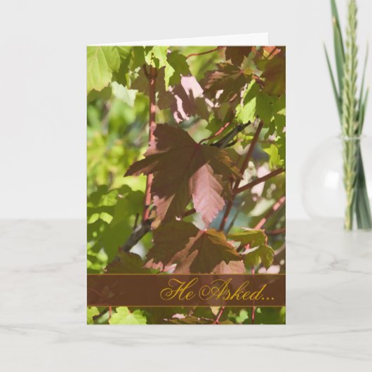 Aankondiging herfst Veranderende bladeren Verlovin (Voorkant)