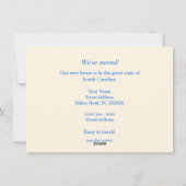 Aankondiging Hilton Head SC verhuizen (Achterkant)