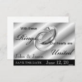 AANKONDIGING Homohuwelijk uitnodiging SAVE THE DAT (Voorkant / Achterkant)