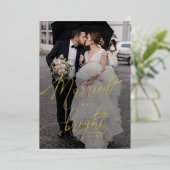 Aankondiging huwelijk huwelijk en feestdag (Staand Voorkant)