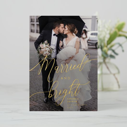 Aankondiging huwelijk huwelijk en feestdag (Staand Voorkant)