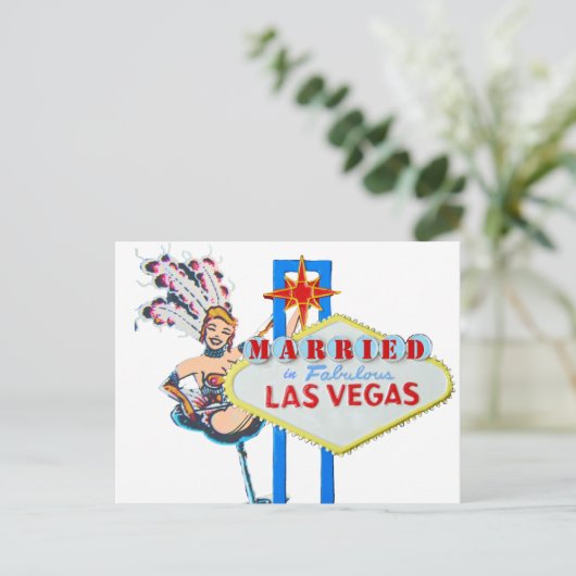 Aankondiging huwelijk Las Vegas (Staand voorkant)