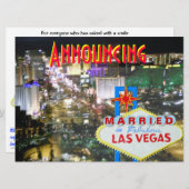 Aankondiging huwelijk Las Vegas met ontvangst (Voorkant / Achterkant)