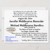 Aankondiging huwelijk Las Vegas met ontvangst (Achterkant)