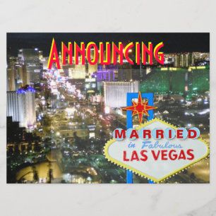 Aankondiging huwelijk Las Vegas met ontvangst