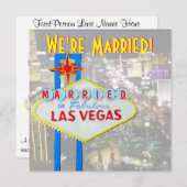 Aankondiging huwelijk Las Vegas Wedding Foto (Voorkant / Achterkant)