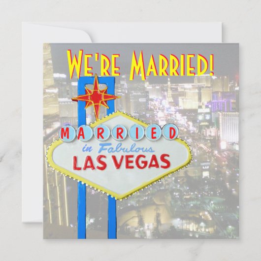 Aankondiging huwelijk Las Vegas Wedding Foto (Voorkant)