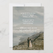 Aankondiging huwelijk persoonlijke opgebouwde name (Achterkant)