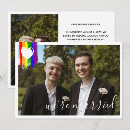 Aankondiging huwelijk Rainbow Pride Heart Gay