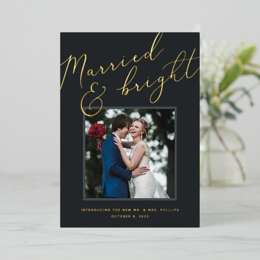 Aankondiging huwelijksfeest en feestelijke Folie (Staand Voorkant)