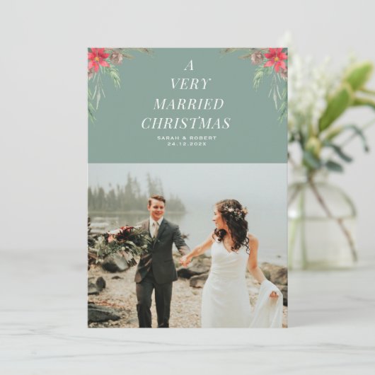 Aankondiging huwelijksfeest met Kerstmis (Staand voorkant)