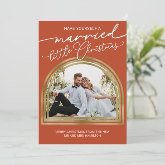 Aankondiging huwelijkskerstfeest (Staand voorkant)